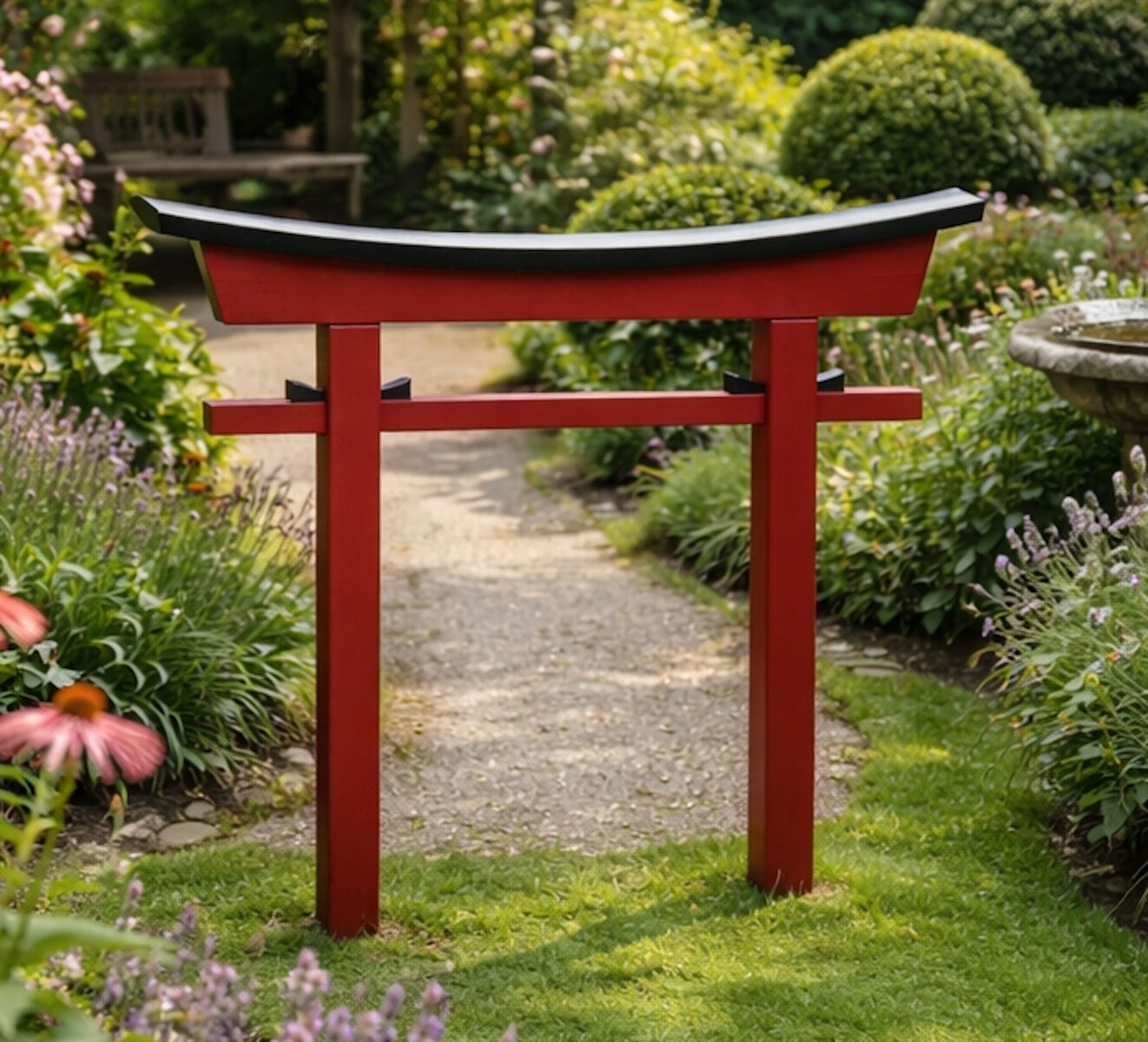 Handgefertigtes Torii 021 Nezu aus Holz, japanisches Tor