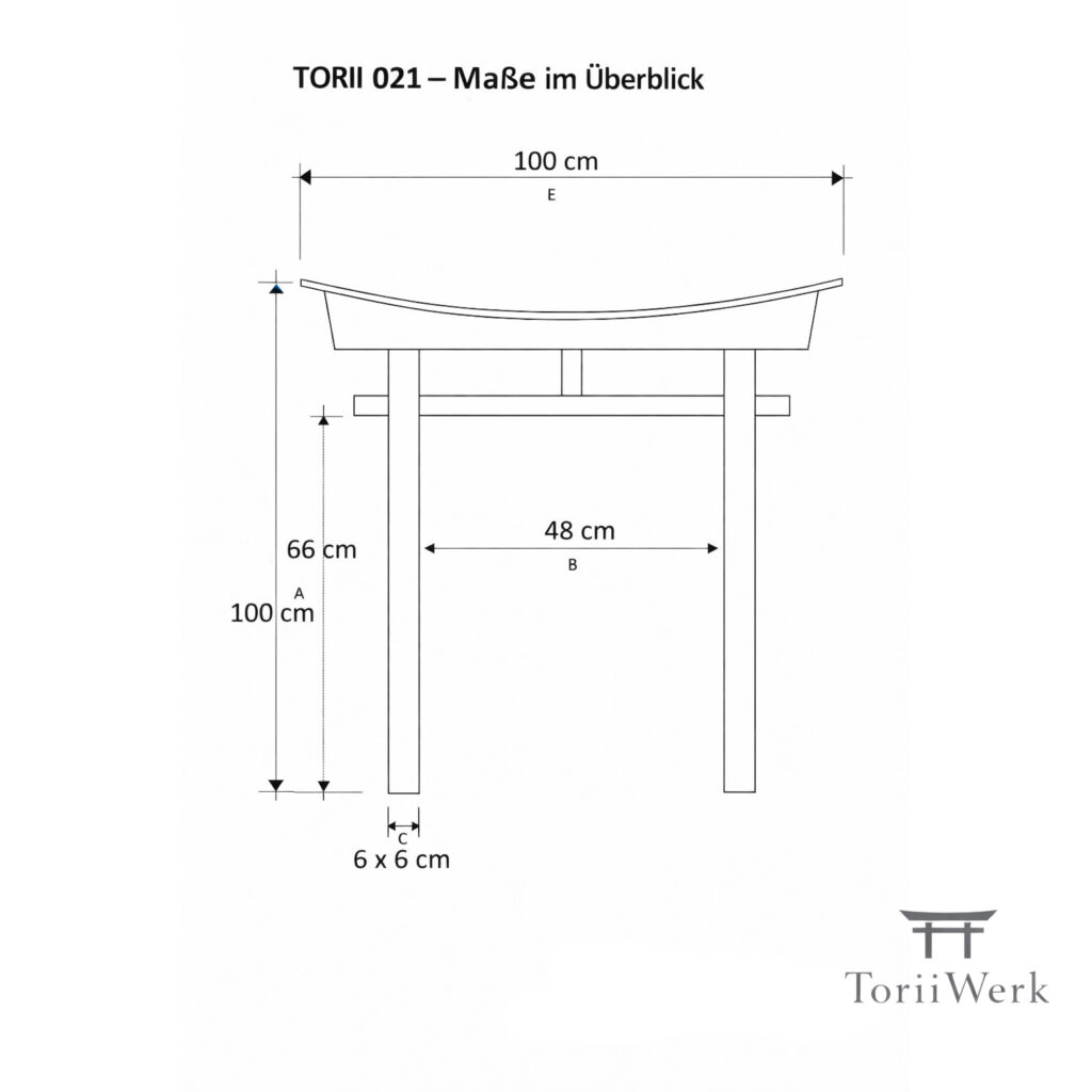 Maßskizze Torii 021 – Nezu
