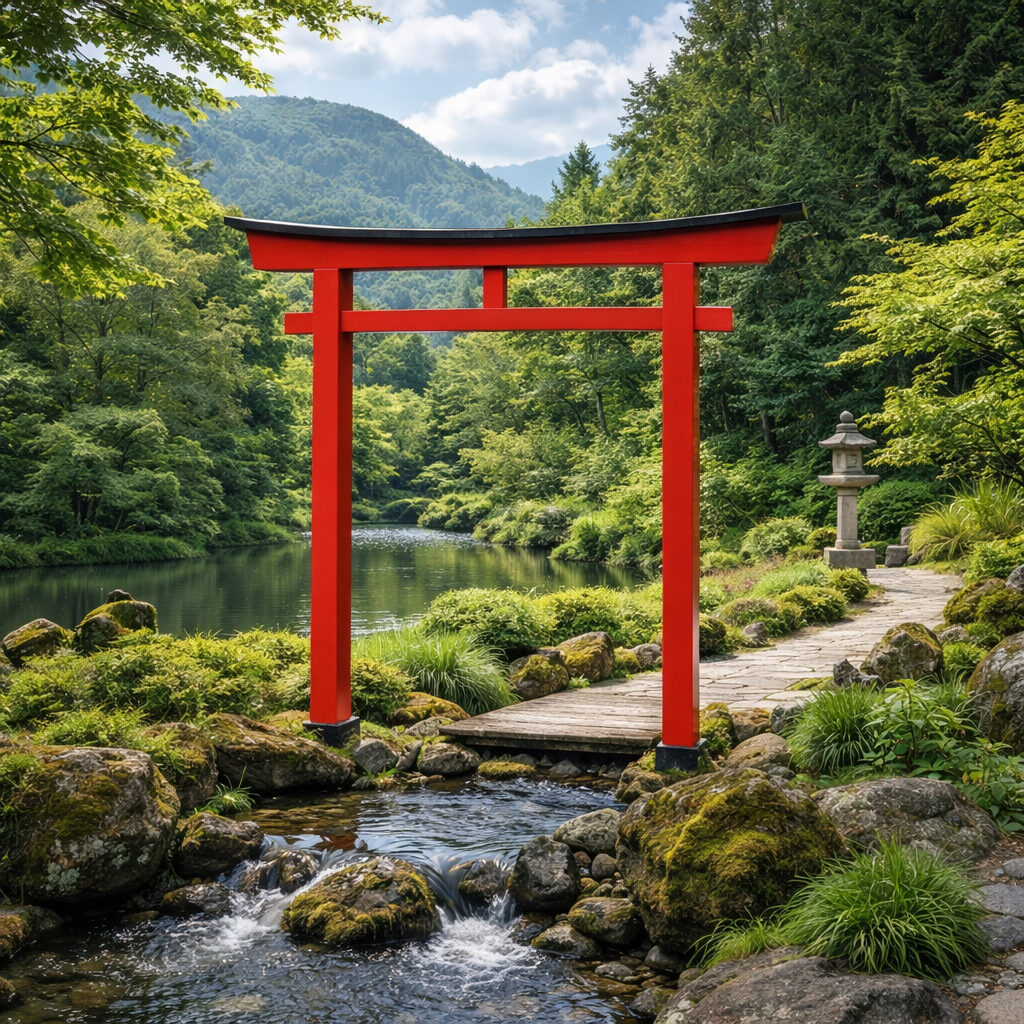 Torii 057 an den Bergen