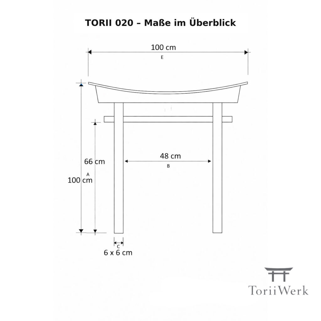 Maßskizze Torii 020 – Togakushi